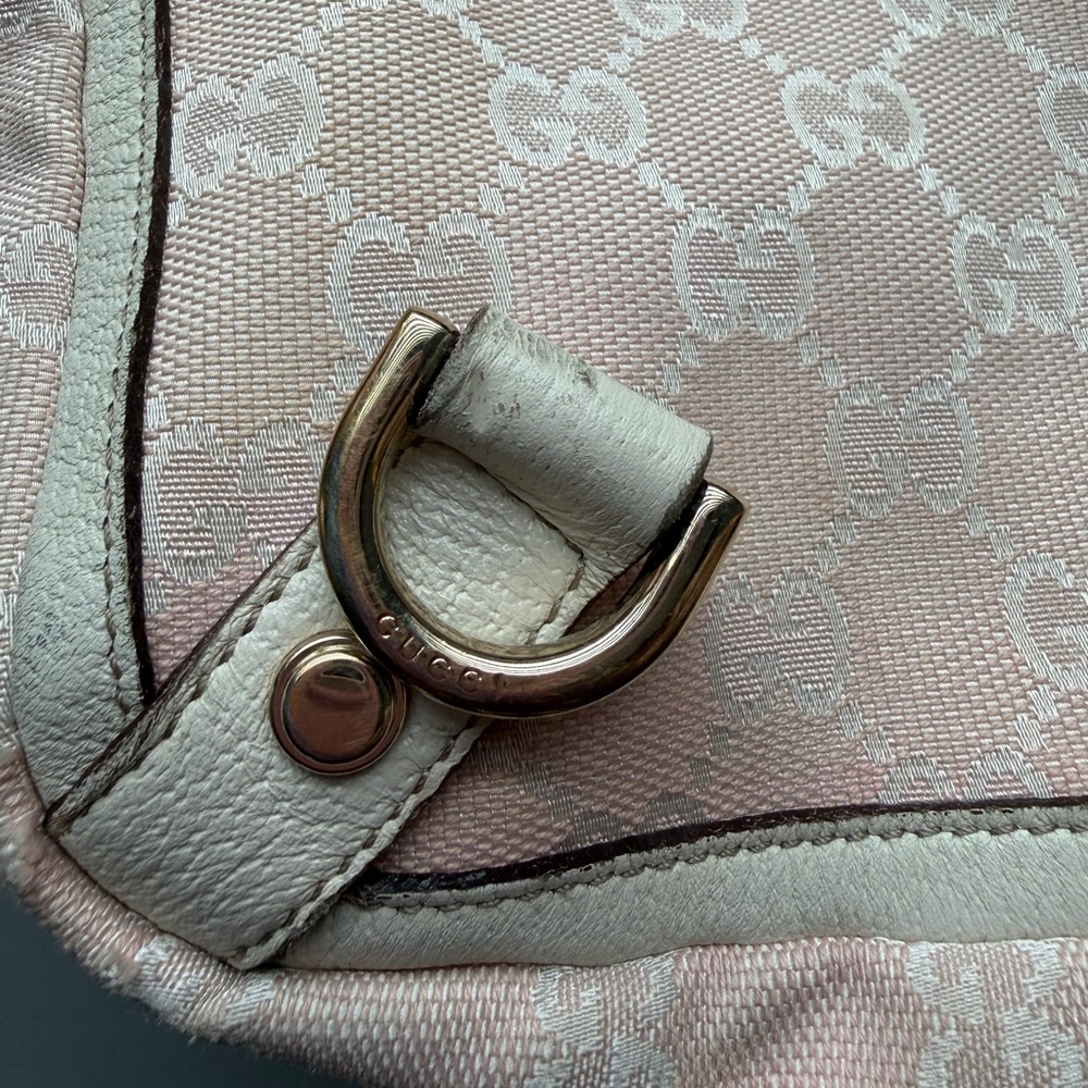 Gucci GG Canvas Tote & Wallet Set Pink Beige Monogram Vintage Luxury Bundle - Picture 5 of 16